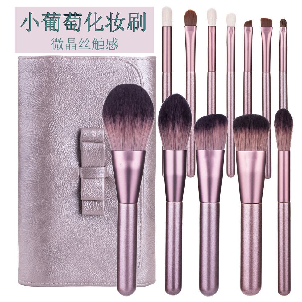 12 makeup brush set small grape full set of loose powder blush eye shadow brush foundation brush beauty tool beginner