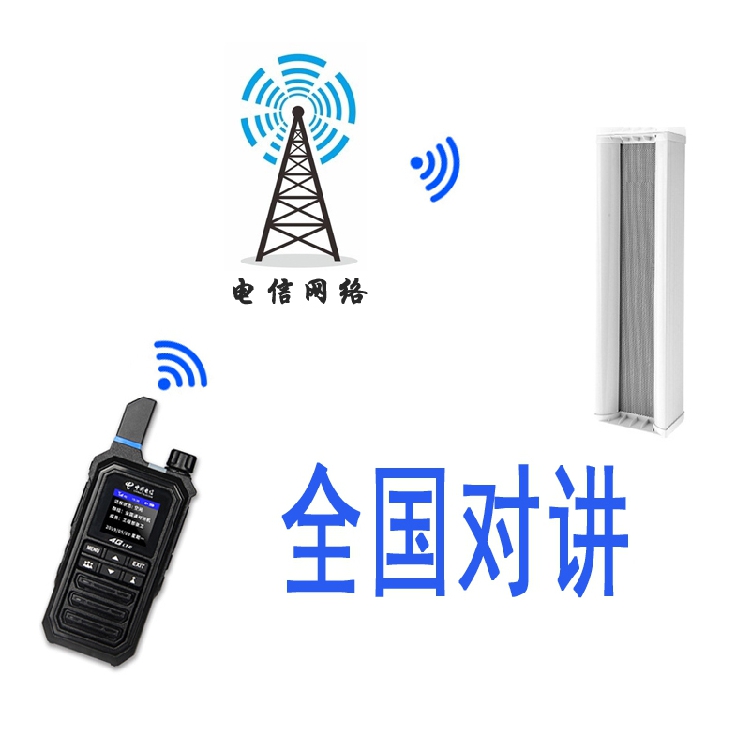National telecommunications wireless walkie-talkie walkie-talkie column audio loudspeaker group group single 5000 km broadcast