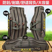 Long fish pole bag fishing gear bag two-layer fishing 100cm Luya Rod waterproof belt shoulder back 1 meter