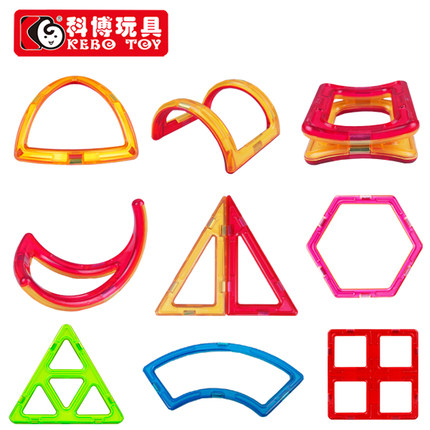 科博磁力片散片配件散装异形球形百变提拉积木