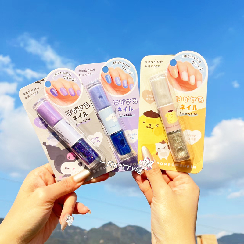 Authentic Japanese Sanrio Kitty Kuromi Cartoon Children's Nail Polish, Anti-Biting, Water-Soluble