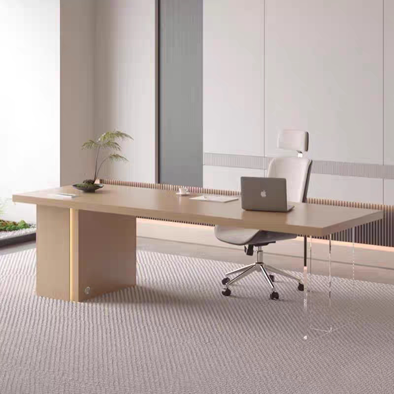 Living Room Large Long Desk Italian Minimalist Study Table Workbench Home Study Suspended Office Straight Study Table