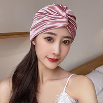 Swimming cap girls with long hair do not take the head fashion pleated new adult tide solid color fabric net red same model