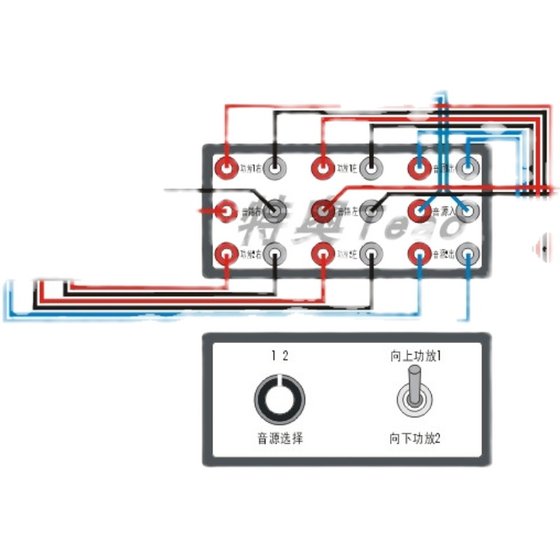 오디오 소스 입력 2개 및 출력 1개 + 입력 1개 및 출력 2개 또는 증폭기 스피커 입력 1개 및 출력 2개 + 입력 2개 및 출력 1개 오디오 소스 증폭기 스피커 스위처