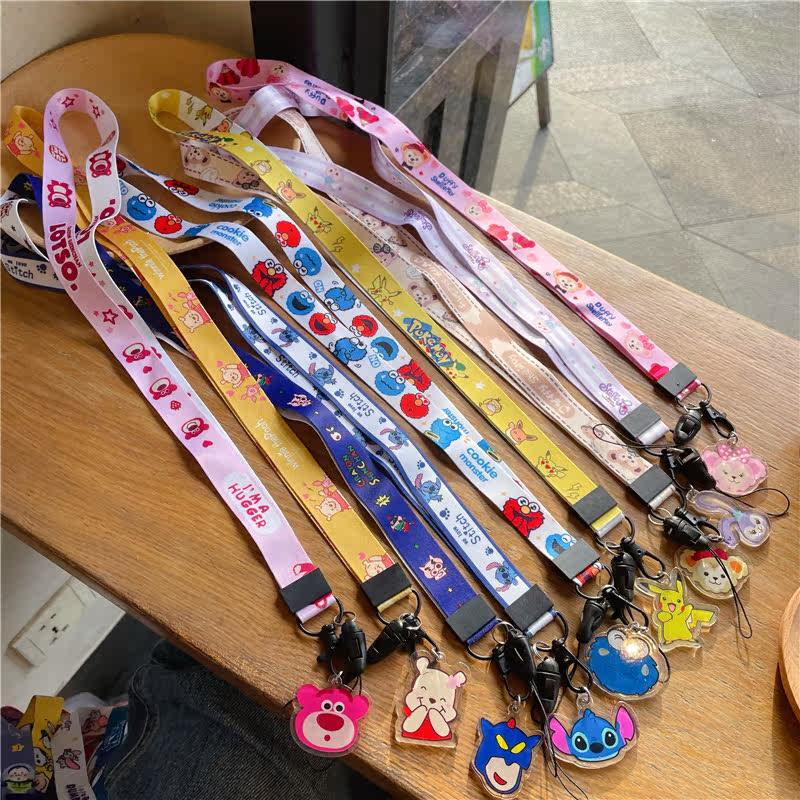 Mobile phone shell slanted rope cross mobile phone bag rope cartoon cute long-plate hanging hanging rope band anti-loss rope