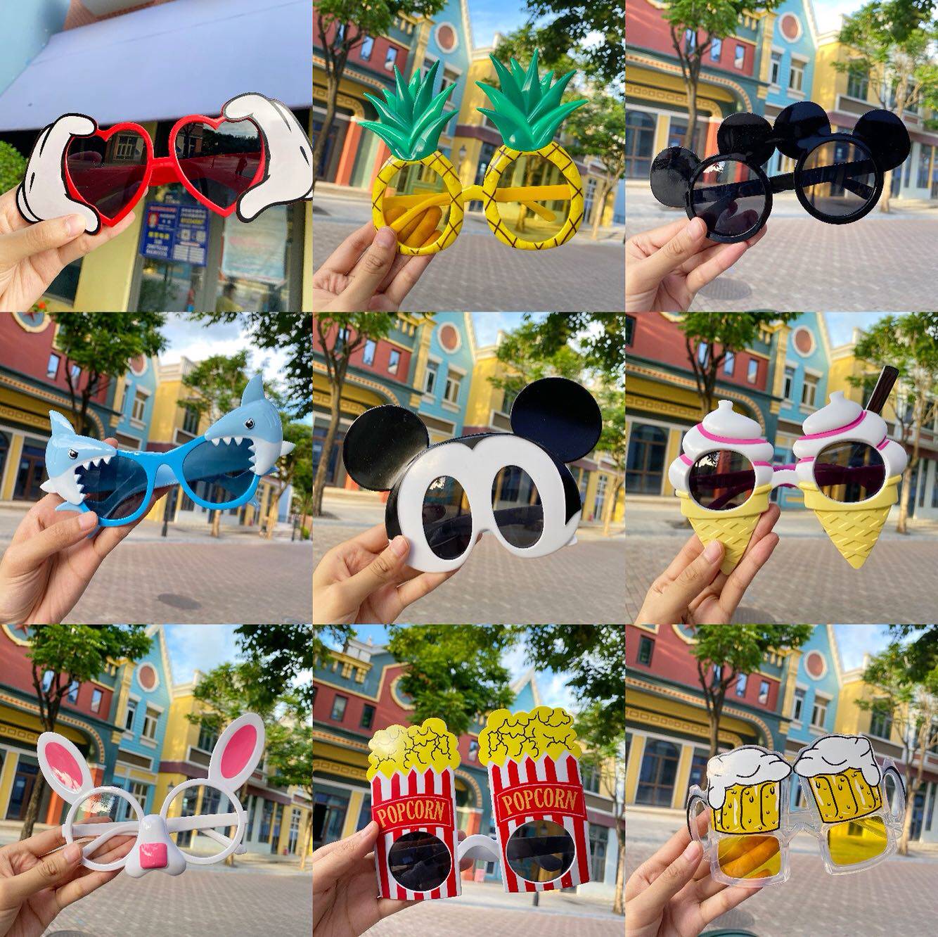 Photo funny glasses cute sunglasses net red selfie funny sand sculpture sunglasses party party props