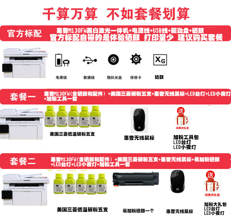 Máy in laser đen trắng HP M130fw-M132FW tại nhà văn phòng sao chép fax quét wifi - Thiết bị & phụ kiện đa chức năng