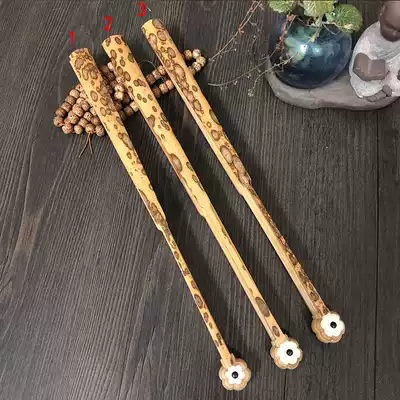 Private custom boutique folding fan lone product Xiang Fei hyacinth spotted bamboo fan 9 inch plum head white old plum head bamboo plum deer