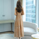 2023 autumn new heavy industry embroidery fashion temperament heavy silk dress French slim mulberry silk dress