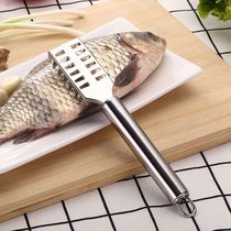 Fish scale scraper artifact multi-functional stainless steel household scale remover fish killing tool kitchen supplies scale remover brush
