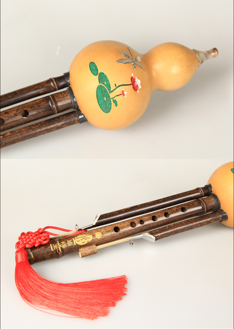 Vân Nam Bigebao cucurbit lụa 蜻蜓 蜻蜓 荷 调 调 b b DG nhỏ DF mới bắt đầu / chơi nhạc cụ chuyên nghiệp - Nhạc cụ dân tộc sáo dọc