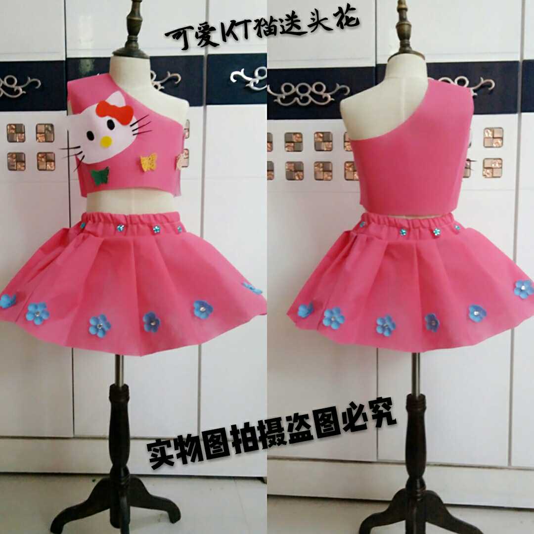 Quần áo trẻ em mới làm bằng tay bảo vệ môi trường quần áo phụ huynh-trẻ em thời trang trình diễn trang phục mẫu giáo trình diễn váy công chúa quần áo tập nhảy