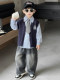 Boys' Suits, Spring and Autum Clothing, 2025 New Kidsren's Autum Sweater, Vest, Three-Piece Set, Baby's Handsome and Fashionable Kidsren's Clothing