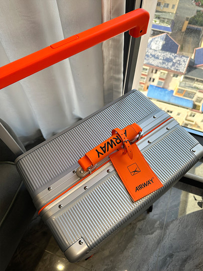 Japanese aluminum frame suitcase women's 20-inch boarding case silent universal wheel wide trolley case men's PC travel case 28