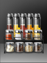 Glass seasoning case Sauce Bottle Jar Soy Sauce Vinegar Olive Oil Pot home suit with rack Chicken Essence Salt Hu Kitchen