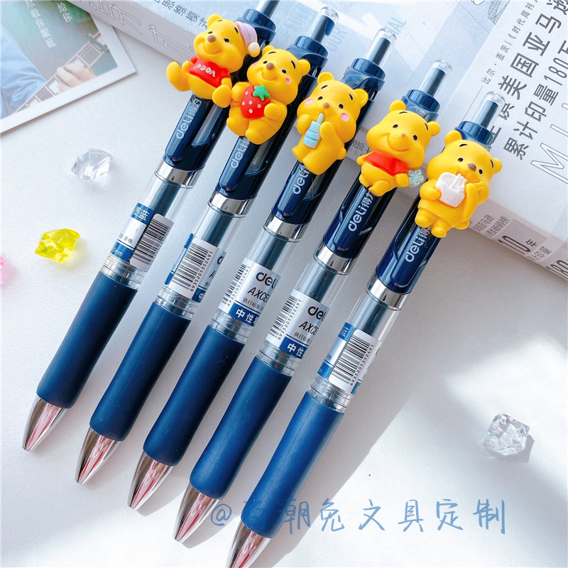 Deli blue and black refill doctor's prescription pen and ink blue hospital medical care special cute anti-lost custom-engraved name ink pen