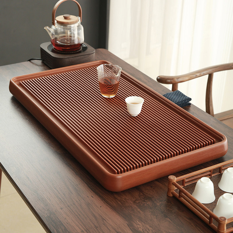 Yongtong twilight electric wood tea tray new home German high-end minimalist tea set drainage tea Taiwan business with advanced tea sea-Taobao