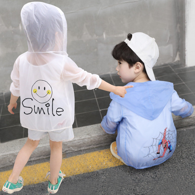 Child sunscreen ultra-thin Breathable 2022 New Korean Version Summer Girl Boy Little Girl Boy Sunscreen