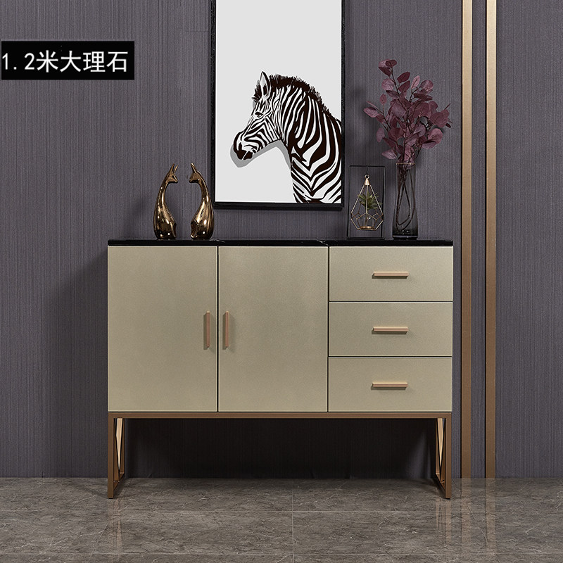 Modern porch cabinet marble desktop light luxury simple locker living room partition decoration sideboard cabinet against the wall shoe cabinet