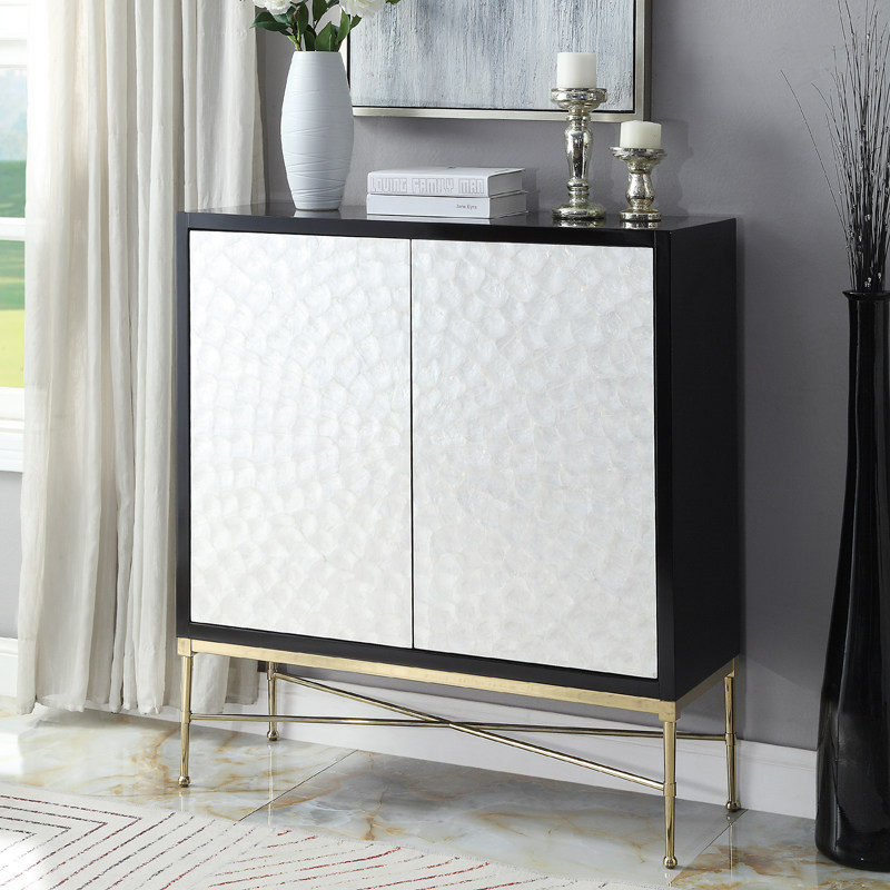 American light luxury shoe cabinet solid wood post-modern minimalist entrance cabinet large-capacity entry door shell model room furniture