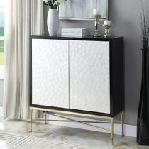 American light luxury shoe cabinet Solid wood postmodern simple large capacity door shell entrance cabinet Model room furniture