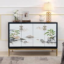 Modern light luxury entrance cabinet New Chinese bucket cabinet hand-painted foyer partition cabinet locker 4gxz8b