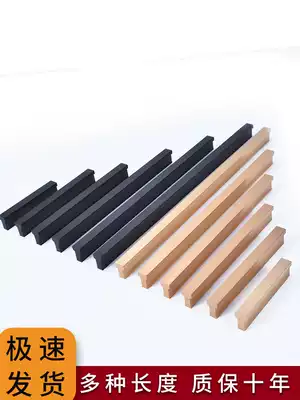 Long handle black modern simple wardrobe door handle drawer integral cabinet solid aluminum alloy brushed gold American