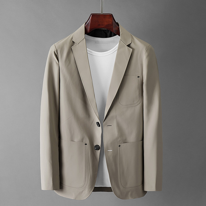 20 Spring Autumn New Minimalist Fashion West Suit Men Waterproof Fabric High Quality Press Glue Business Casual Moni Jacket