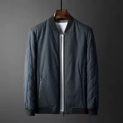 Winter new cotton coat men's fashion diamond thickened warm slim-fitting baseball collar cotton suit outer wear quilted jacket jacket men