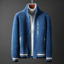 New mens winter jacket grain suede mens clothing imitation lamb suede fashion trends standout wool wool suede jacket