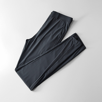 Summer new elastic speed dry casual pants mens silk slip-resistant light and thin Q-slings fashion business straight drum casual pants