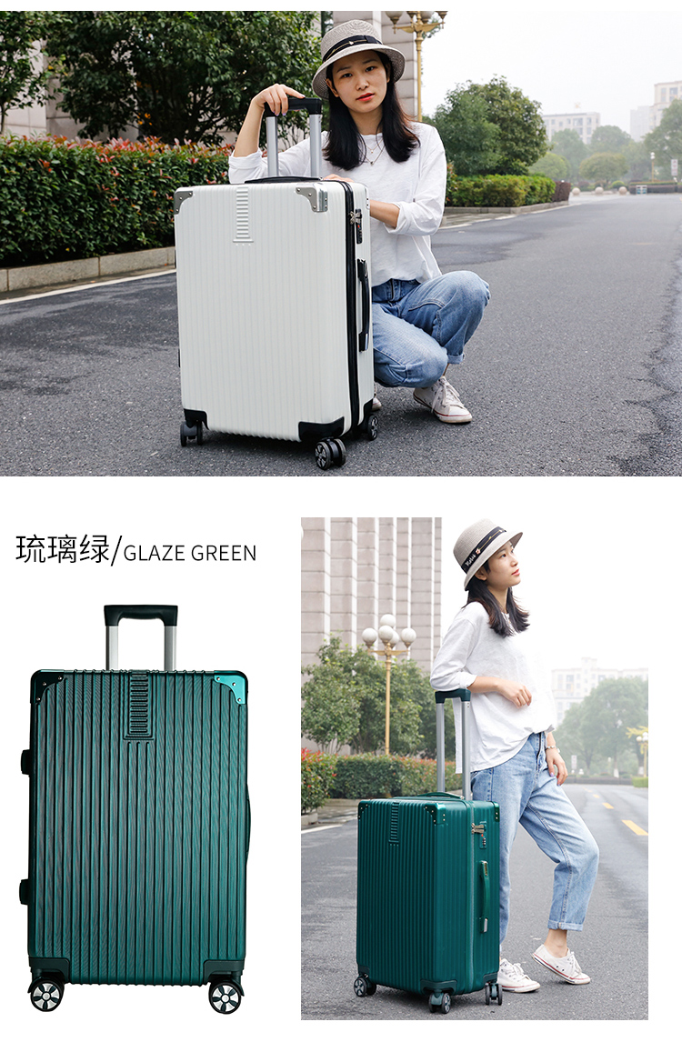 Hành lý đúng góc retro xe đẩy nữ phổ bánh xe mật khẩu hành lý nam 24 inch hành lý nữ 2019 mới - Va li mẫu vali kéo đẹp