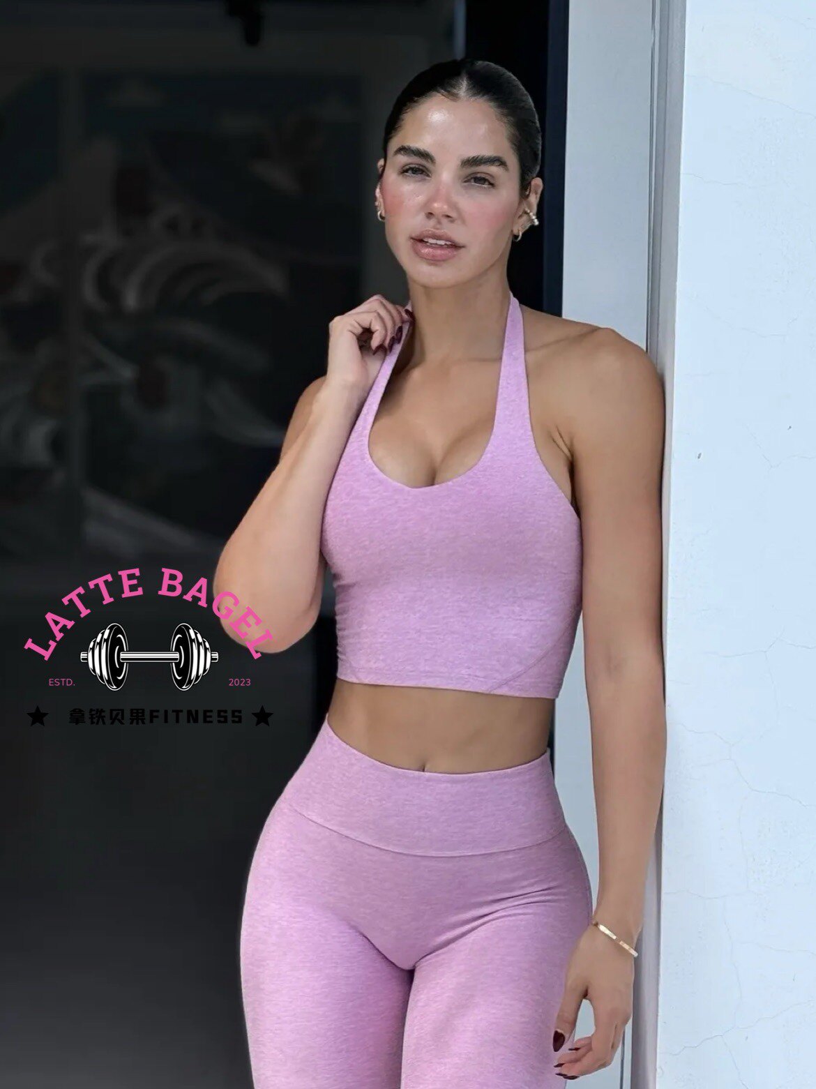 Боди/брюки bombshell炸弹挂颈长版健身运动内衣lift halter bra