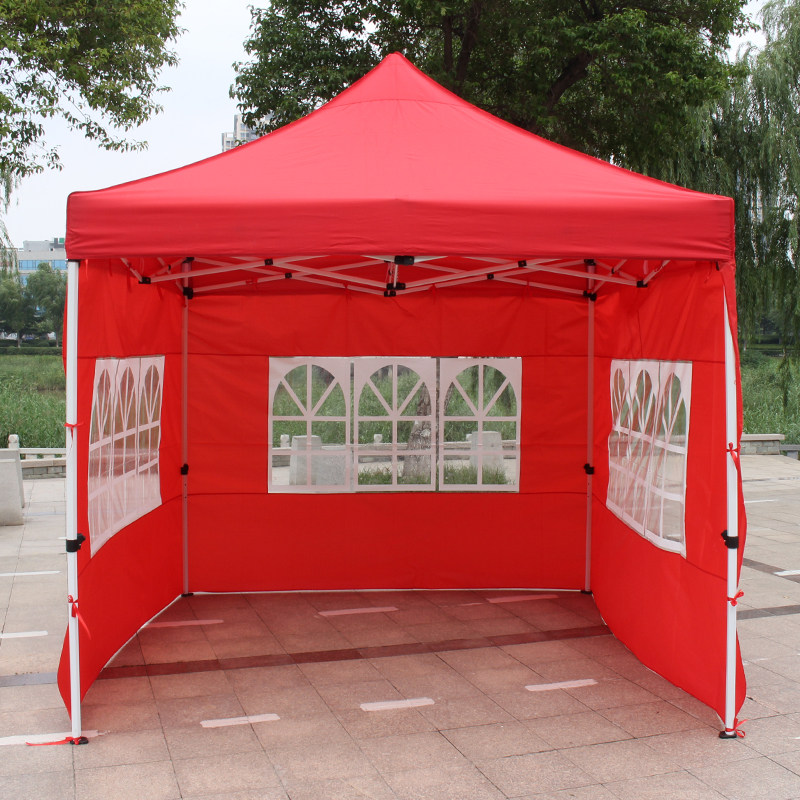 Tent Apron Thickening Pendulum Stall Transparent with window Four corner umbrellas Outdoor folding rain shed Isolation Telescoping Canopy Shelter