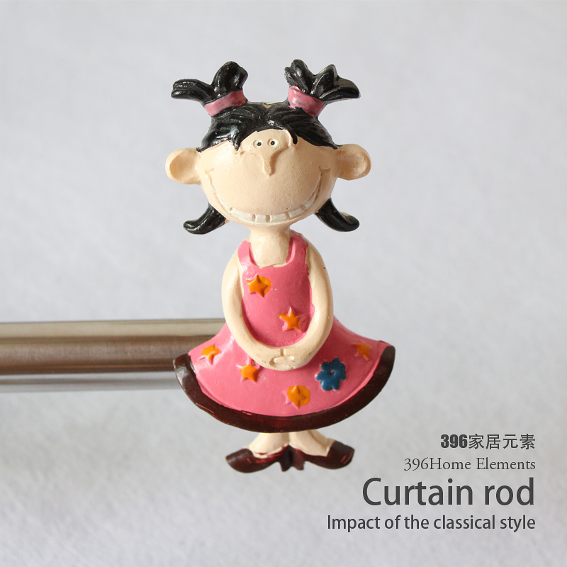396 home elements*19 cartoon dolls children's curtain rods boys and girls Nordic Roman single and double rods track