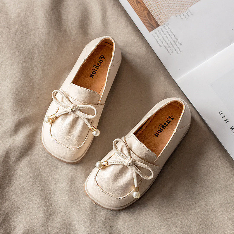 next jazz girls shoes princess shoes 2021 new spring and autumn soft bottom little girl single shoes small fragrance style leather shoes