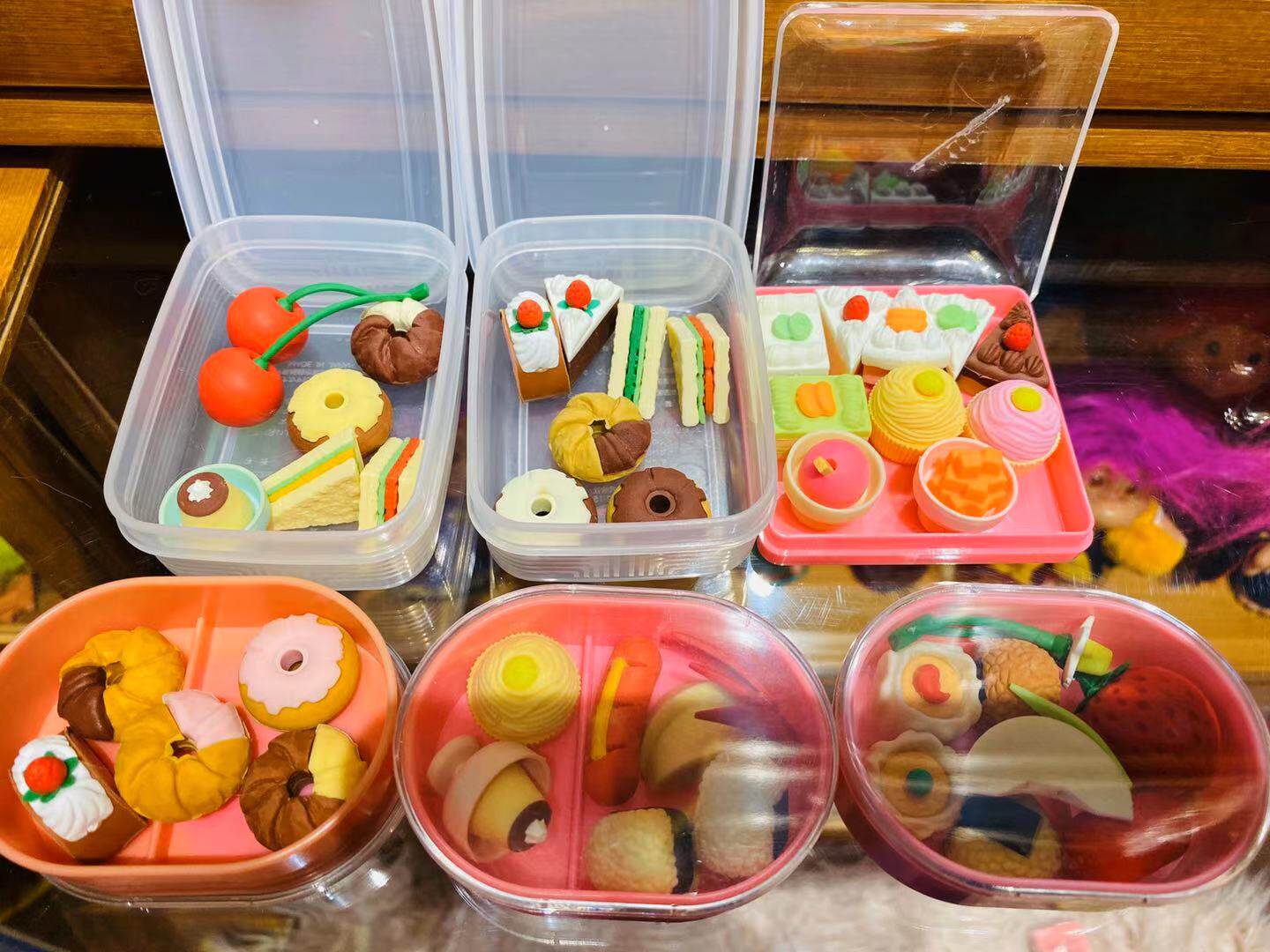 (Millionaire Bean) Japanese imports with a dream rubber wipe out of the collection Lunch Fruit Cake Strawberry Cookie