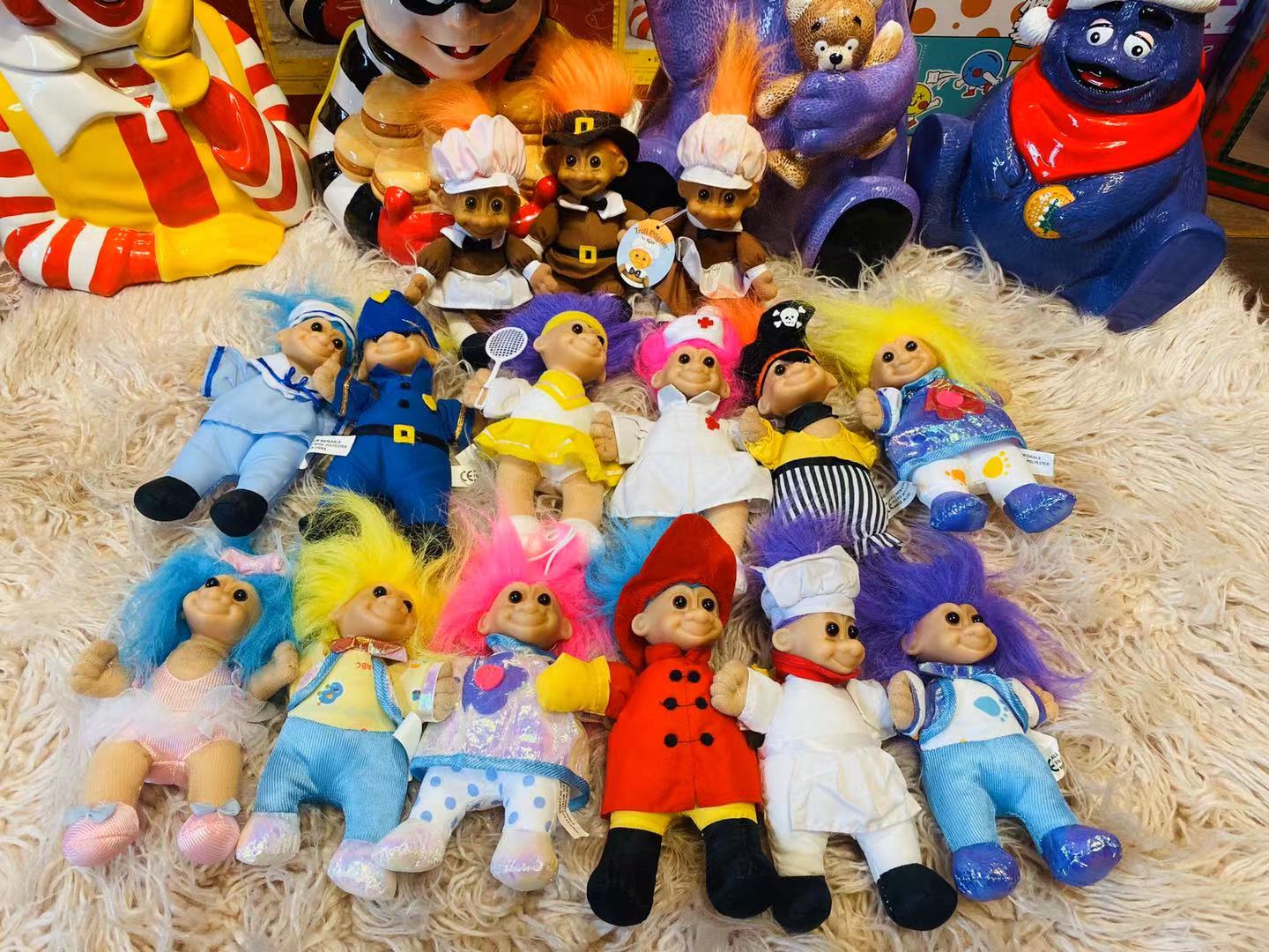 (Millionaire Bean) Giant Magic Doll Trolldolls Russ Software Small Mid-Only Collection Of Antique Ugly