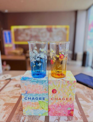 Bawang Chaji Fujian Limited Edition Red Robe Orange Double-layered Glass Cup Yushan LAN Yin Double-layered Glass Cup
