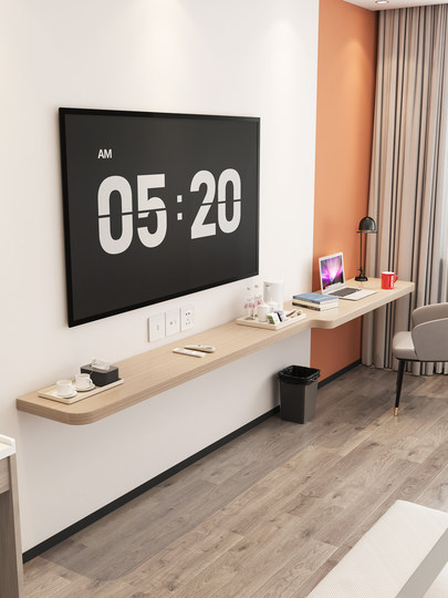 Hotel Furniture Tv Stand Combination Writing Desk Guesthouse Guest Room Partition-Type Suspended Tv Cabinet