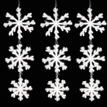Christmas decoration snowflakes three-dimensional snowflake string hotel mall window ceiling pendant childrens performance props