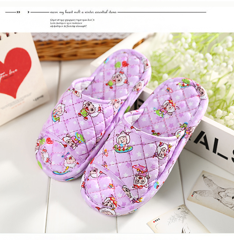 Chaussons enfants en coton pour hiver - semelle coton - Ref 986449 Image 25