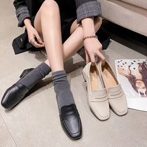 Pregnant woman shoes month postpartum soft bottom one foot pedal foot floating swollen Inn wind roughs heel and outside wearing small leather shoes female