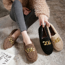 Pregnant women shoes one foot pedal foot floating swollen moon postpartum bag heel autumn and winter outside wearing non-slip and warm and small and airy sweater