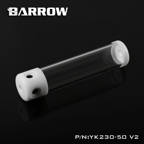 Barrow new cylindrical water cooling radiating tank YK-50 V2 series multiple lengths white cover