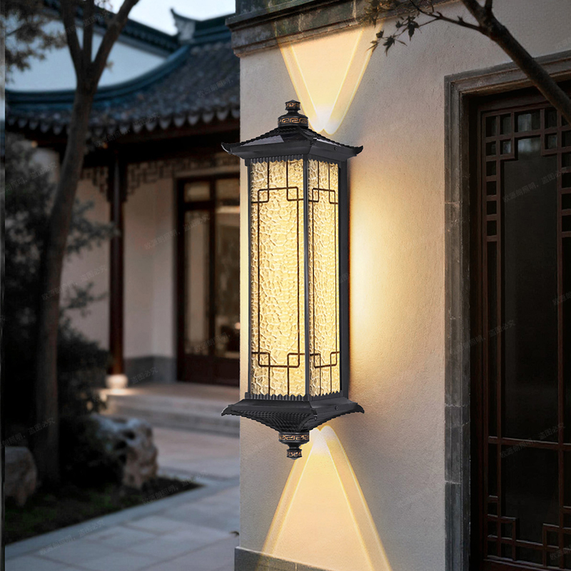 Outdoor Wall Lamp, Solar-Powered Villa Exterior Wall Lamp, Waterproof Garden Lamp, New Chinese-Style Outdoor Wall Lamp for Pillars on Both Sides of the Main Gate Outdoor Wall Lamp, Solar-Powered Villa Exterior Wall Lamp, Waterproof Garden Lamp, New Chinese-Style Outdoor Wall Lamp for Pillars on Both Sides of the Main Gate