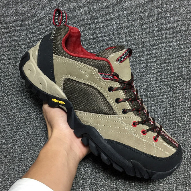 Autumn Winter Genuine Leather Climbing Shoes Men Waterproof Non-slip Outdoor Shoes Men Shoes Casual Shoes Hiking Shoes Sports Cross Country Mountain Shoes