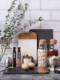 Light luxury copper strip splicing solid wood pallet sample room marble tray natural rock matte black flat plate western dining tray