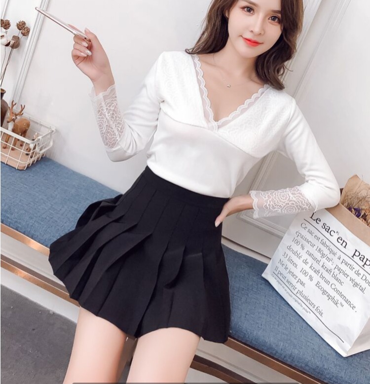 Quần lót nữ cộng với nhung dày ren cổ chữ V thấp cổ áo bó sát cơ thể bó sát cơ thể đơn mảnh mặc ngoài mùa đông quần áo giữ nhiệt nam