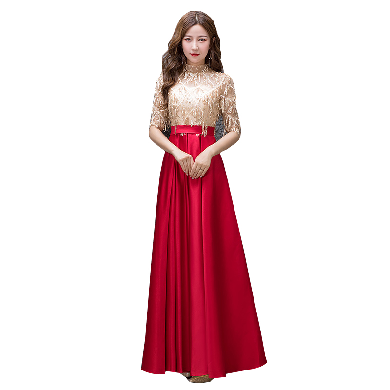 Modern evening dress, red wedding shoes, 2019 Modern evening dress, red wedding shoes, 2019